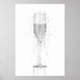 Póster Champagne Flute