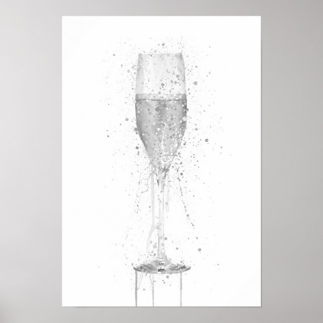 Póster Champagne Flute (Frente)