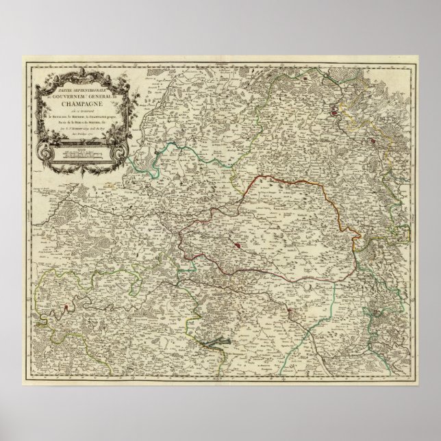 Póster Champagne, Francia 3 (Frente)