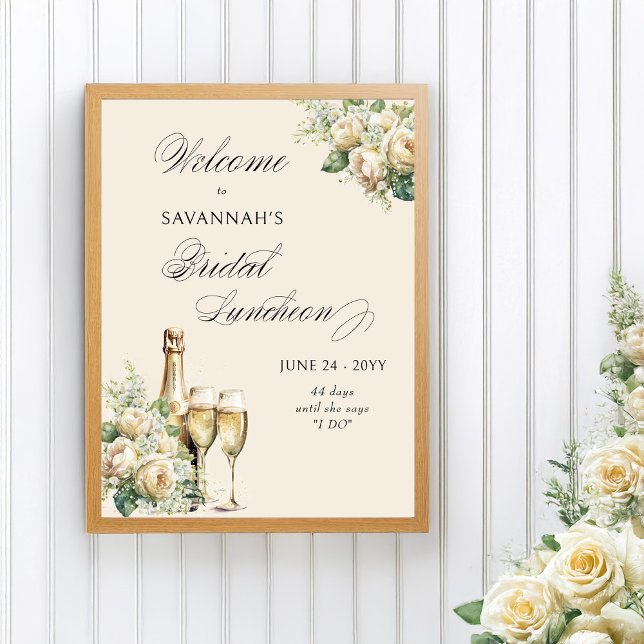Póster Champagne y Rosas Bridal Luncheon Poster de bienve (Subido por el creador)
