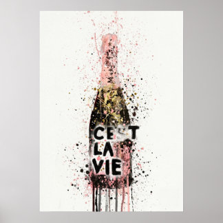 Póster Champagner Graffiti
