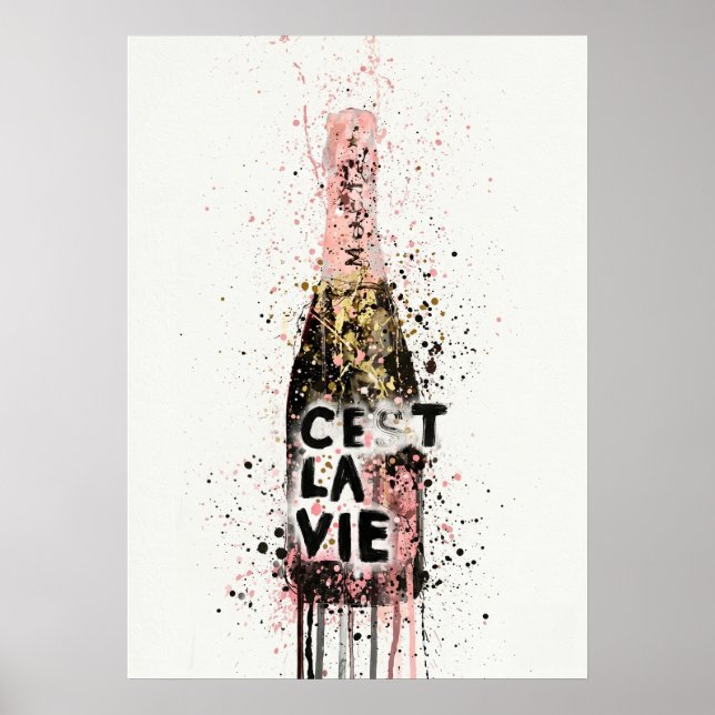 Póster Champagner Graffiti  (Frente)