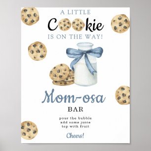 Póster Champán para baby shower barra de Momosa