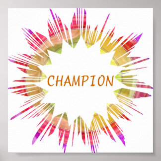 Póster CHAMPION : Edita el texto a tu propia