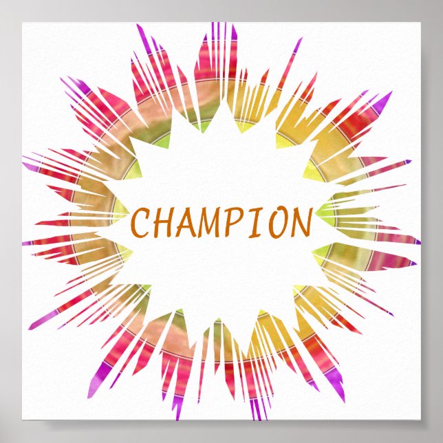 Póster CHAMPION : Edita el texto a tu propia (Frente)