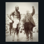 PÓSTER CHAMPION HEAVYWEIGHT JACK JOHNSON 1908 - 1915<br><div class="desc">John Arthur "Jack" Johnson (1878 - 1946), apodado el Gigante Galveston fue un boxeador estadounidense, que en el apogeo de la era de Jim Crow se convirtió en el primer campeón mundial de boxeo de peso pesado de África (1908 - 1915). En un documental sobre su vida, Ken Burns señala...</div>