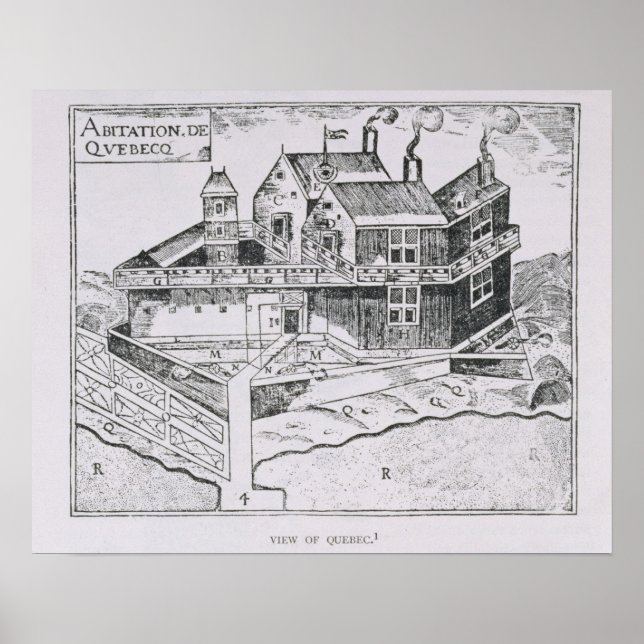 Póster Champlain's View of Quebec (Frente)