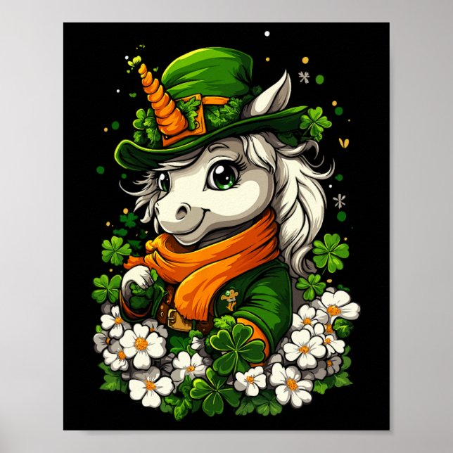 Póster Chamrock Chicas Niños Leprechaun St Patricks Da (Frente)