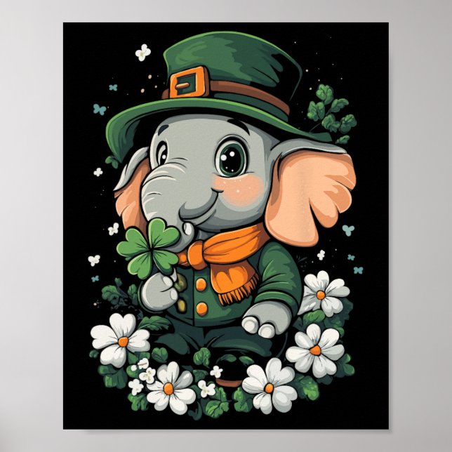 Póster Chamrock Chicas Niños Leprechaun St Patricks Da (Frente)