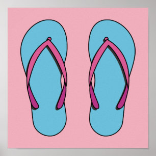 Póster Chanclas de playa