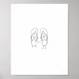 Póster Chancleta, linda, tema sandalias