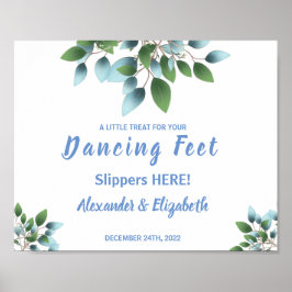 Póster Chancletas Dancing Feet | Letrero de Boda de Eucal