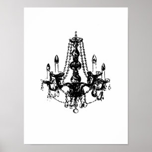 Póster Chandelier Elegance ~ Imprimir / Poster