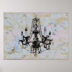 Póster Chandelier Elegance ~ Imprimir / Poster