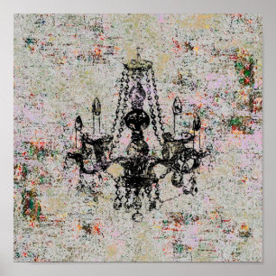 Póster Chandelier Elegance ~ Imprimir / Poster