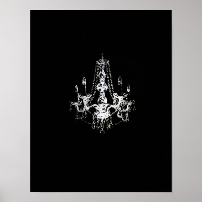Póster Chandelier Elegance - Poster (opción de lienzo) (Frente)