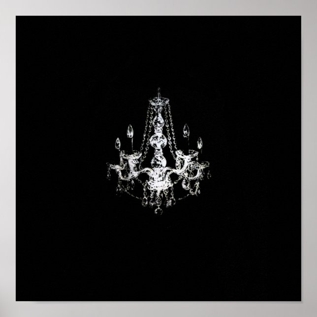Póster Chandelier Elegance - Poster (opción de lienzo) (Frente)