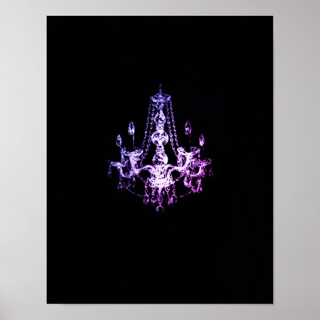 Póster Chandelier Elegance - Poster (opción de lienzo) (Frente)