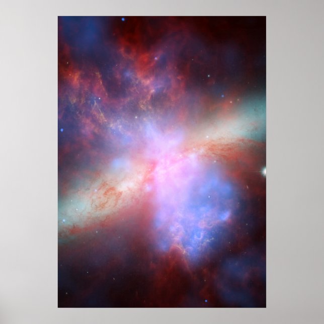 Póster Chandra:Hubble:Rayo X Spitzer:Visible:Infrarrojo (Frente)