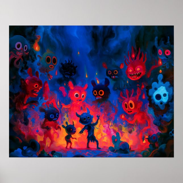 Póster Chaneques Ardientes Bailando (Frente)