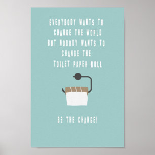 Póster Change the! Cuarto de baño