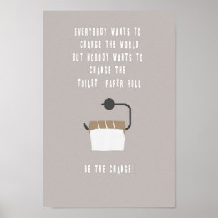 Póster Change the! Cuarto de baño