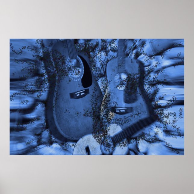 Póster Changing Rock Guitars in the Blue Depths (Frente)