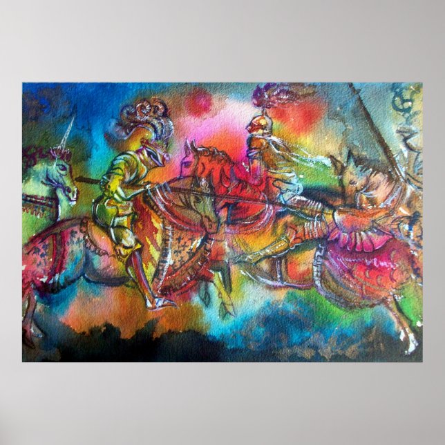 PÓSTER CHANSON DE ROLAND/ COMBATE DE KNIGHTS EN TORNEO (Frente)