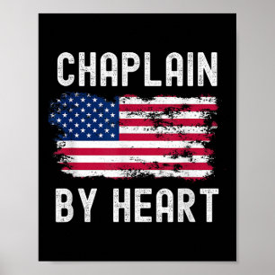 Póster Chaplain Bandera De Estados Unidos Profesión Retro