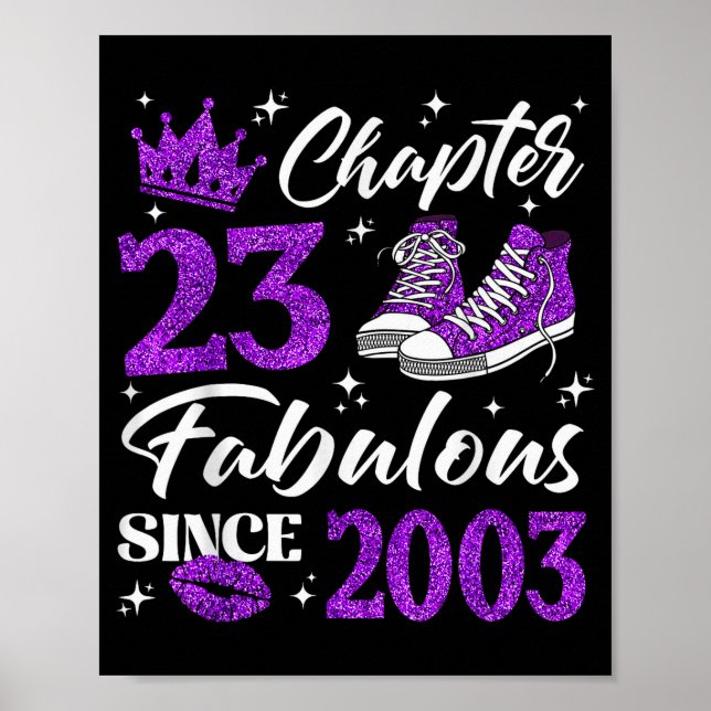 Póster Chapter 23 Fabulous Since 2003 23rd Birthday Women (Frente)