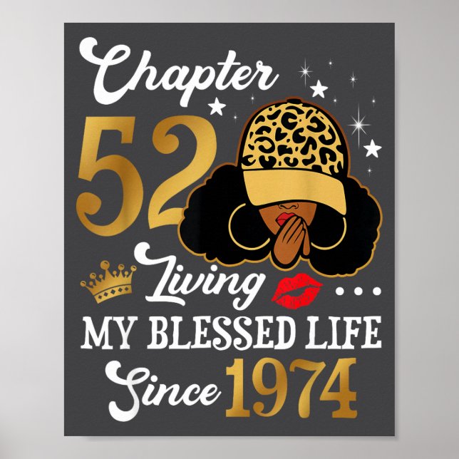 Póster Chapter 52 Living My Blessed Life Since 1974 Afro  (Frente)