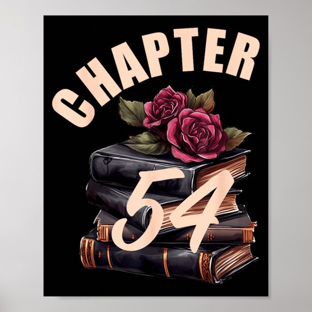 Póster Chapter 54 54th Birthday Women Book Lovers Its My  (Frente)