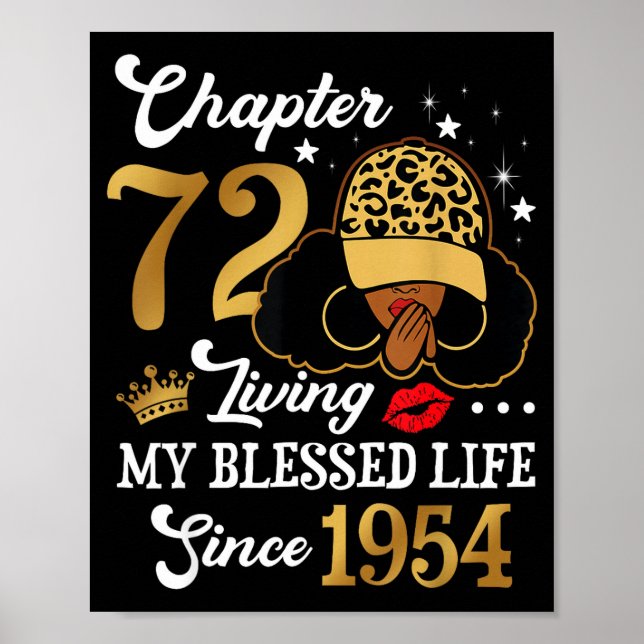 Póster Chapter 72 Living My Blessed Life Since 1954 Afro  (Frente)