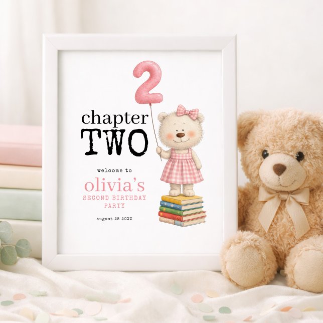 Póster Chapter Two Bear Books Girl 2nd Birthday welcome  (Subido por el creador)