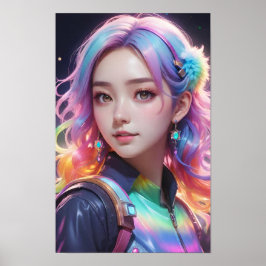 Póster Chaqueta arcoiris