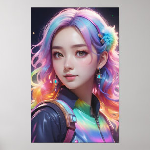 Póster Chaqueta arcoiris