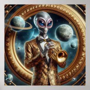 Póster Chaqueta de Fancy de Trumpet para hombres alieníge