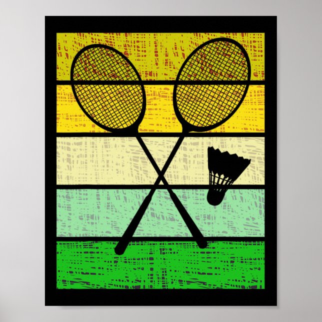 Póster Chaquetas Retro Badminton Y Juego De Botines De Tr (Frente)
