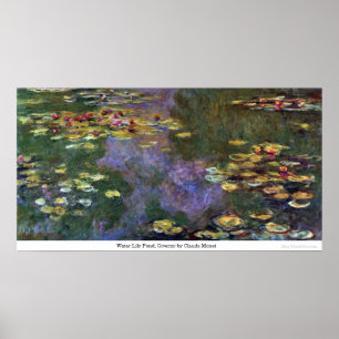 Póster Charca del lirio de agua, Giverny de Claude Monet