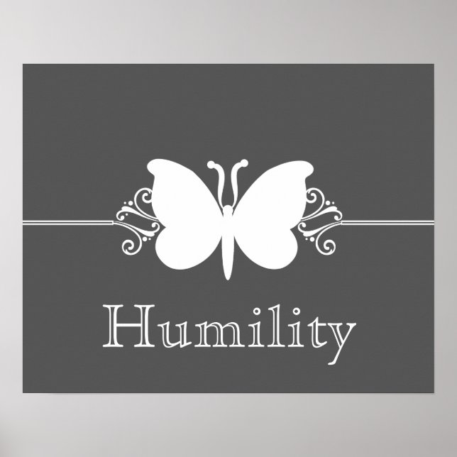 Póster Charcoal Butterfly Swirls Virtue Poster (Frente)
