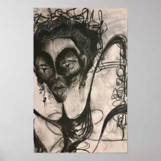 Póster charcoal drawing
