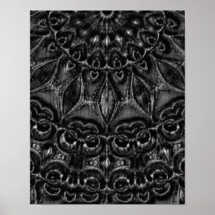 Póster Charcoal Mandala Poster