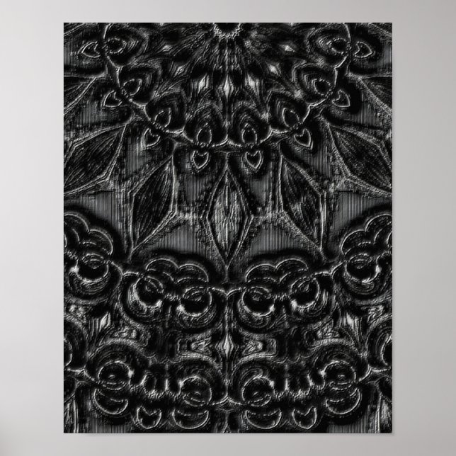 Póster Charcoal Mandala  Poster (Frente)