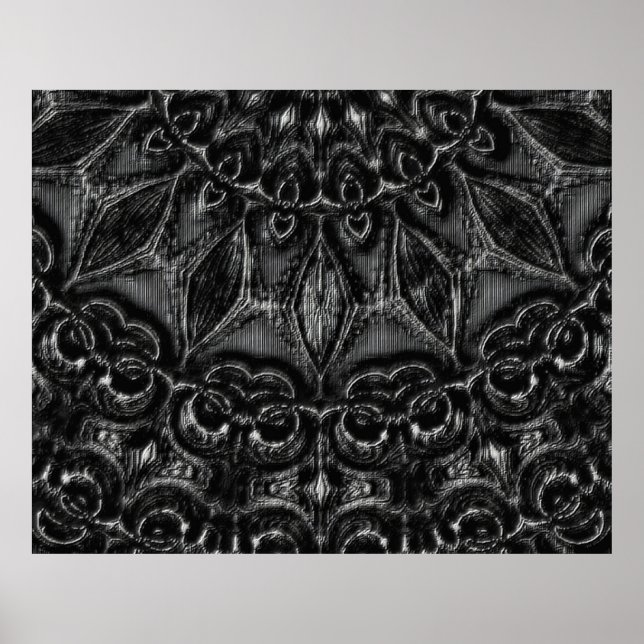 Póster Charcoal Mandala  Poster (Frente)