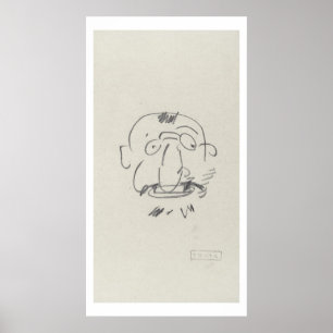 Póster Charge de Lautrec par Lui-Meme (lápiz sobre papel)