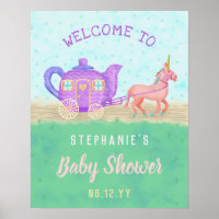 Chariot de Baby Shower, Fiesta de té de Unicorn