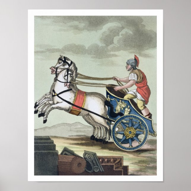 Póster Charioteer, from 'L'Antica Roma', 1825 (colour lit (Frente)