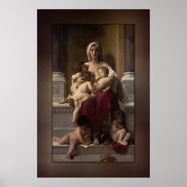 Póster Charity by William Adolphe Bouguereau (Frente)