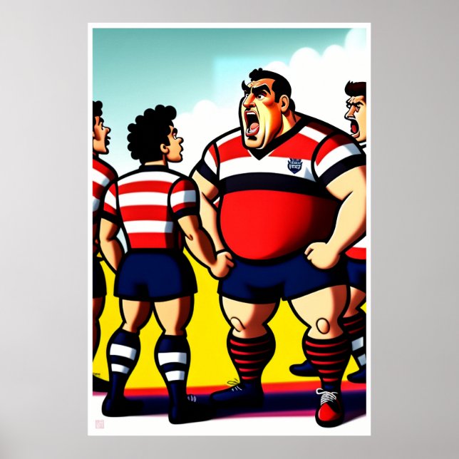 Póster Charla de media vez - Poster de rugby grande (Frente)