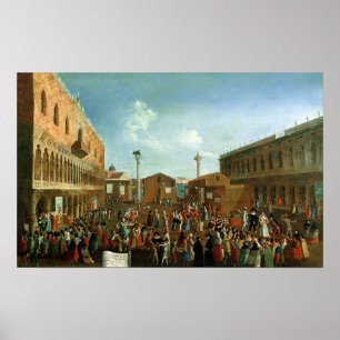 Póster Charlatanes en el Piazzetta San Marco, Venecia